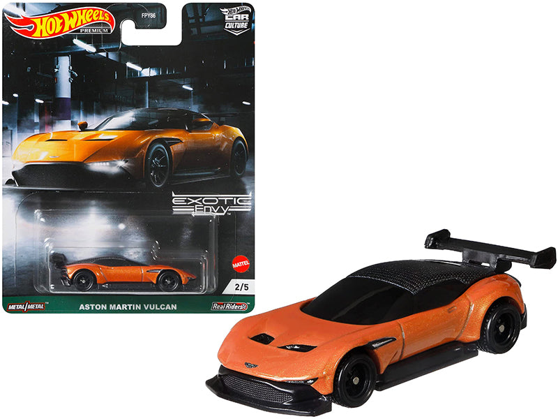 Aston Martin Vulcan Orange Metallic 'Exotic Envy' Series Diecast Model Car by Hot Wheels
