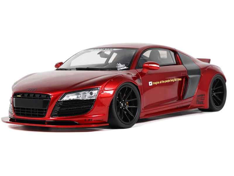 2022 Audi R8 'LB Works' Red Metallic 1/18 Model Car by GT Spirit