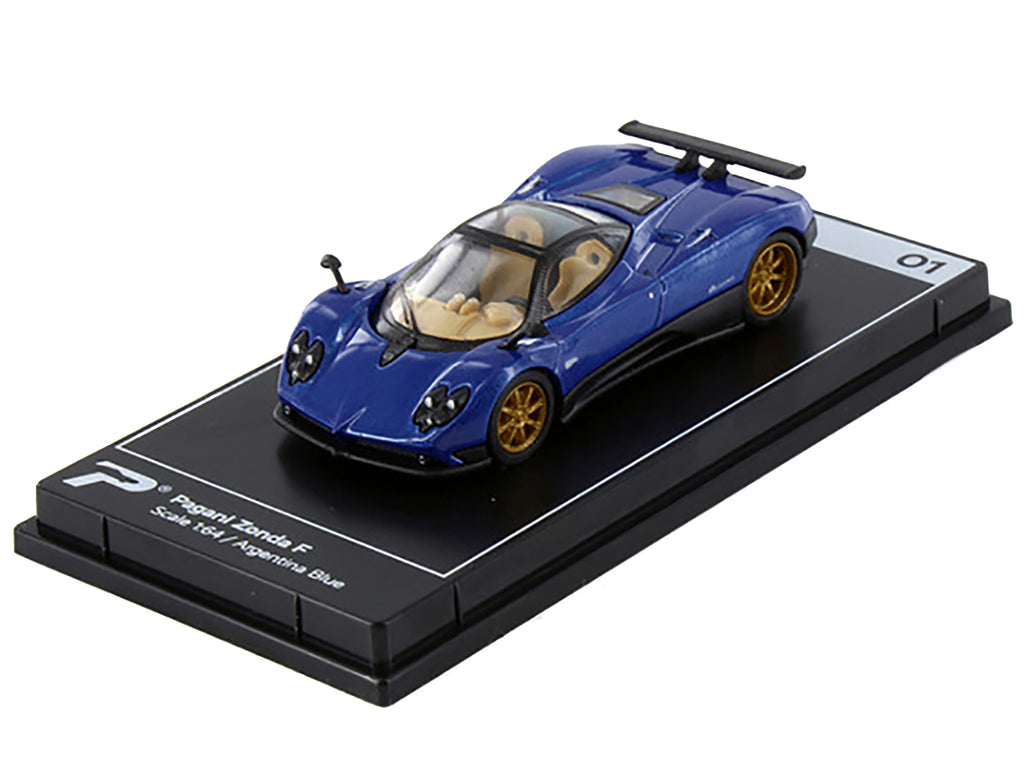 Pagani Zonda F Argentina Blue Metallic 'Hypercar League Collection' 1/64 Diecast Model Car by PosterCars