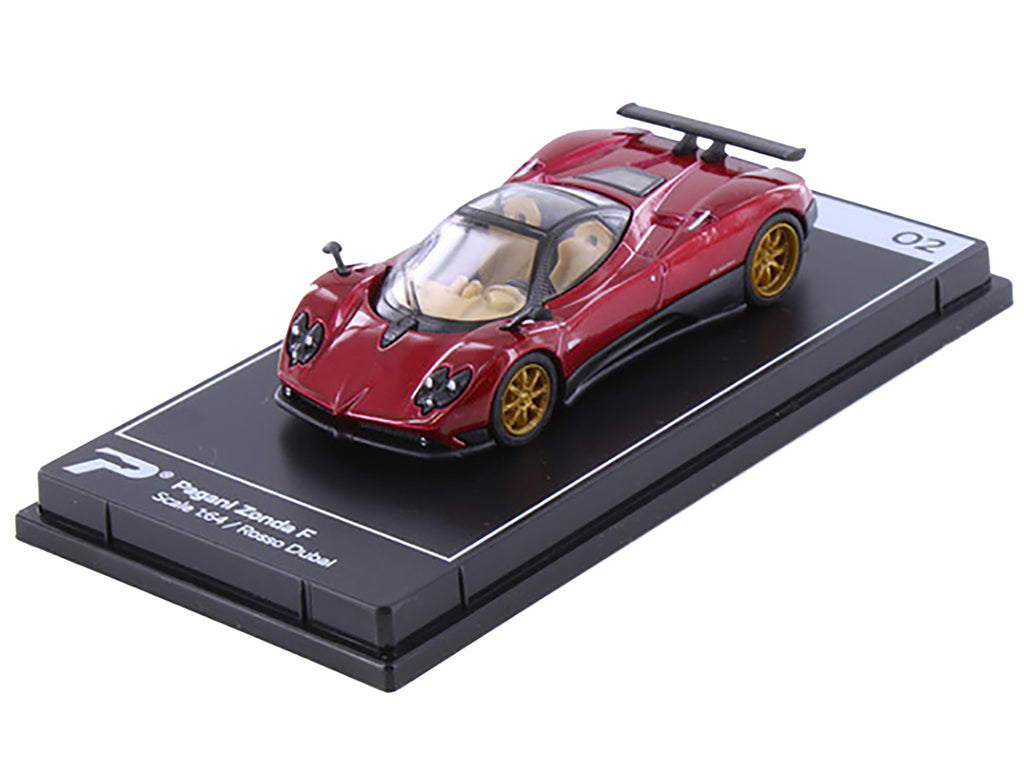 Pagani Zonda F Rosso Dubai Red Metallic 'Hypercar League Collection' 1/64 Diecast Model Car by PosterCars