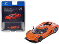 Koenigsegg Jesko Absolut Sweet Mandarin Orange Metallic 'Hypercar League Collection' 1/64 Diecast Model Car by PosterCars