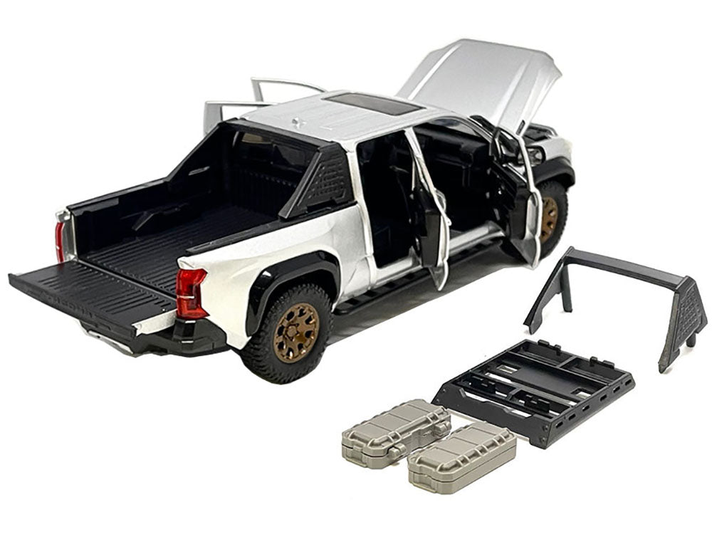2024 Toyota Tacoma Trailhunter Edition Pickup Truck Silver Metallic 1/24 Diecast Model Car