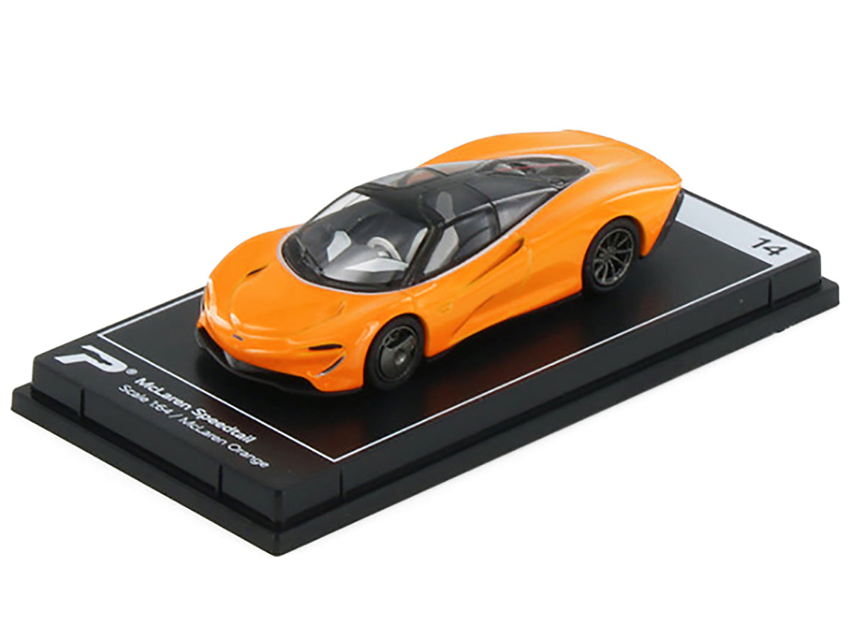 McLaren Speedtail McLaren Orange with Black Top 'Hypercar League Collection' 1/64 Diecast Model Car by PosterCars