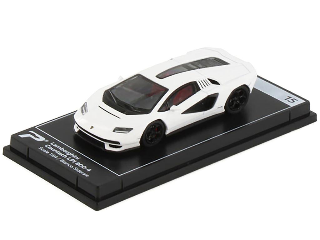Lamborghini Countach LPI 800-4 Bianco Siderale White 'Hypercar League Collection' 1/64 Diecast Model Car by PosterCars