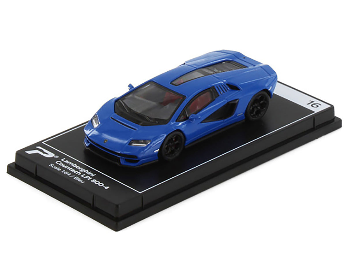 Lamborghini Countach LPI 800-4 Blue 'Hypercar League Collection' 1/64 Diecast Model Car by PosterCars