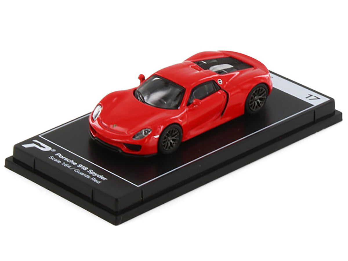 Porsche 918 Spyder Guards Red 'Hypercar League Collection' 1/64 Diecast Model Car by PosterCars