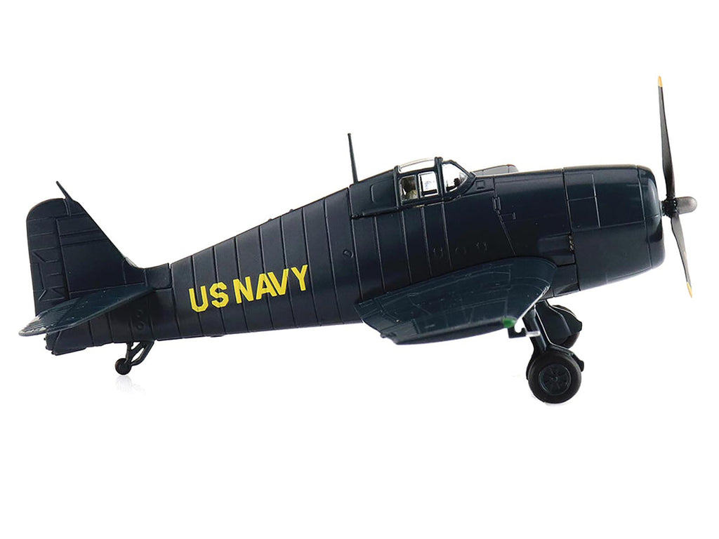 Grumman F6F-5 Hellcat Fighter Aircraft 'Blue Angels #1-4 Decals' (1946) United States Navy 'Air Power Series' 1/72 Diecast Model by Hobby Master