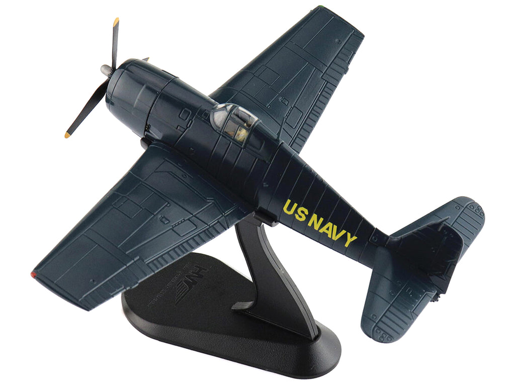 Grumman F6F-5 Hellcat Fighter Aircraft 'Blue Angels #1-4 Decals' (1946) United States Navy 'Air Power Series' 1/72 Diecast Model by Hobby Master