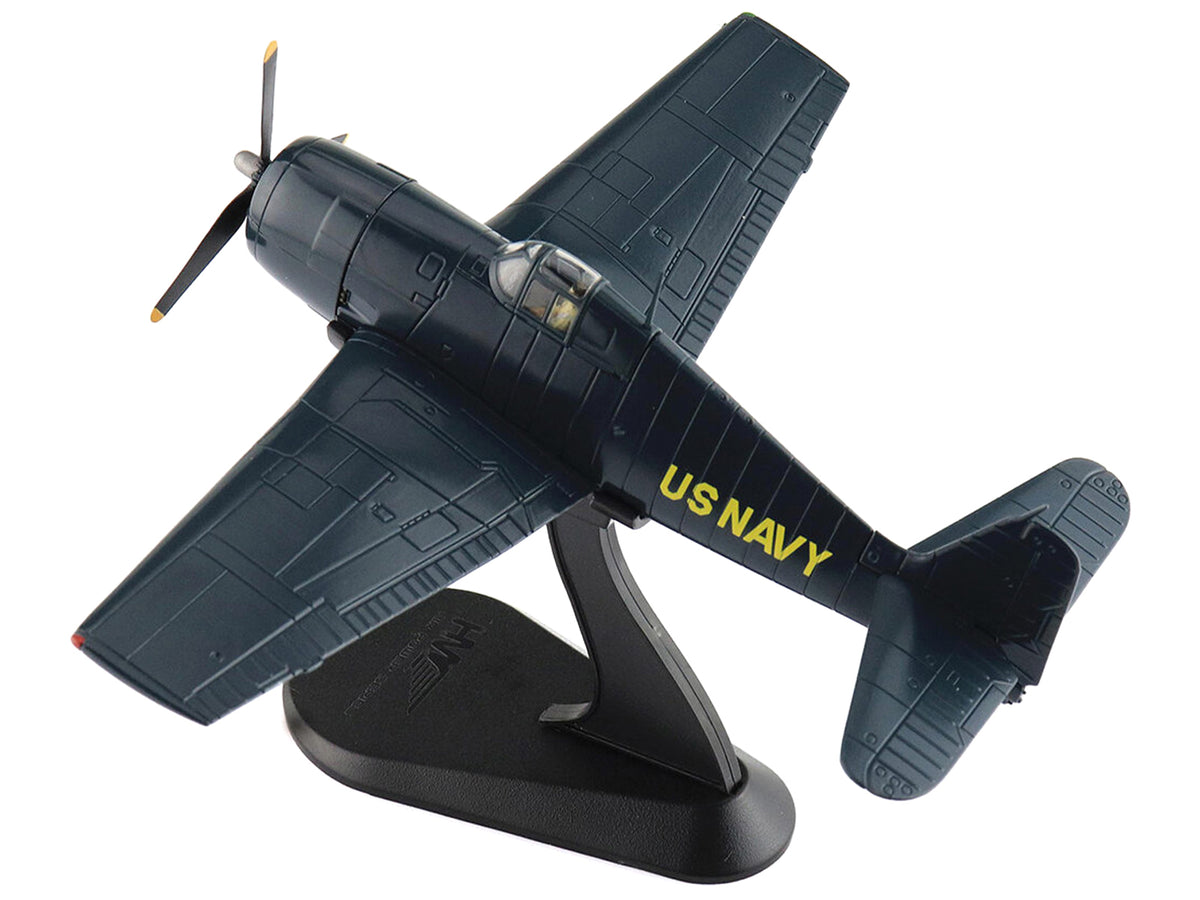 Grumman F6F-5 Hellcat Fighter Aircraft 'Blue Angels #1-4 Decals' (1946) United States Navy 'Air Power Series' 1/72 Diecast Model by Hobby Master