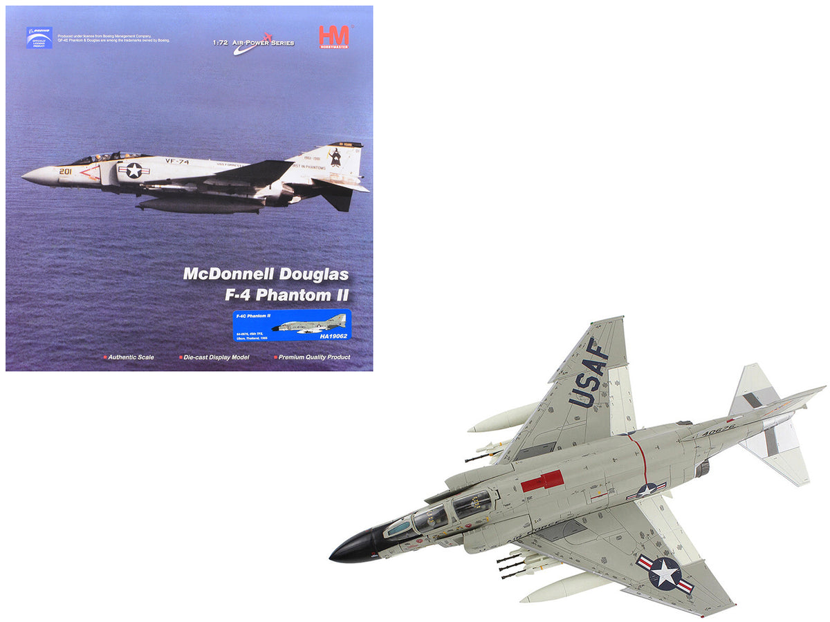 McDonnell Douglas F-4C Phantom II Fighter-Bomber Aircraft '45th TFS Ubon Thailand' (1965) United States Air Force 'Air Power Series' 1/72 Diecast Model by Hobby Master
