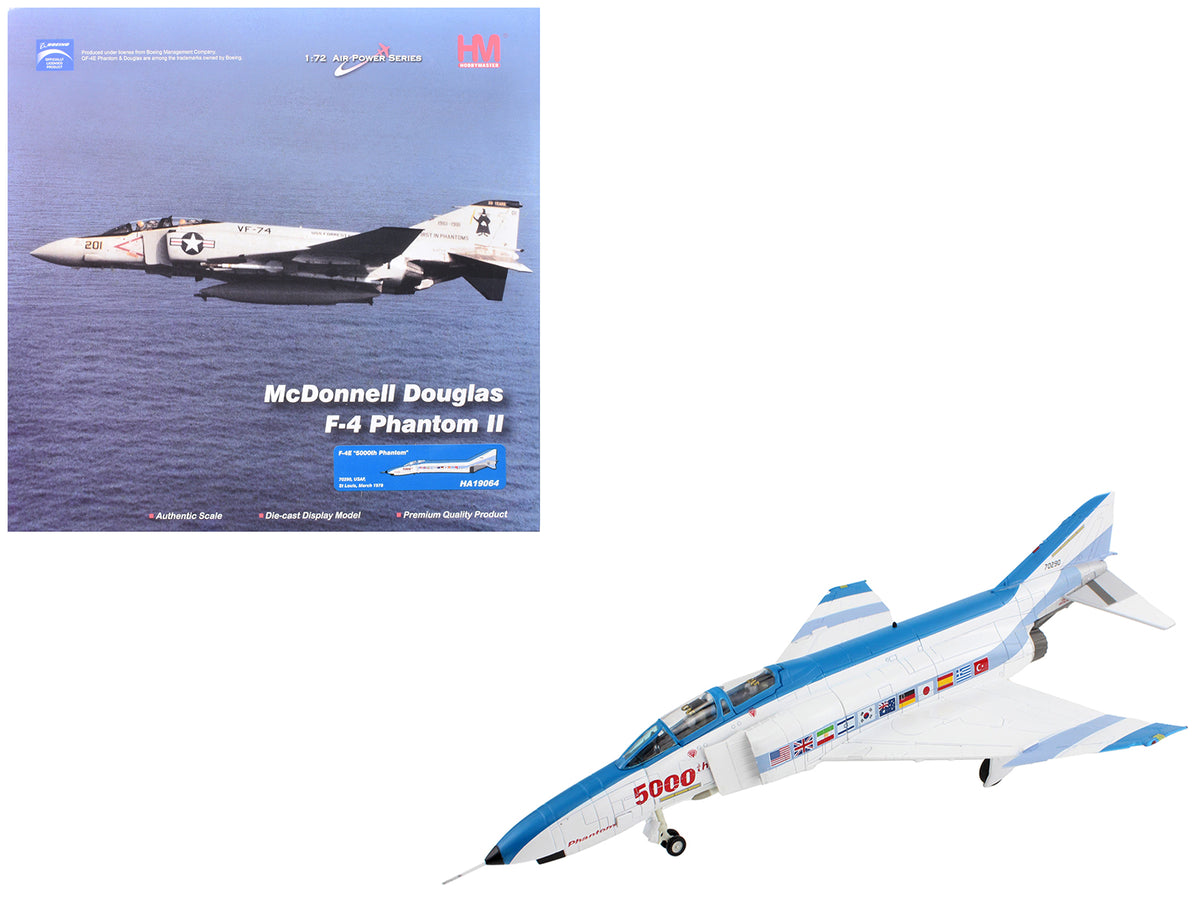 McDonnell Douglas F-4E Phantom II Fighter-Bomber Aircraft '70290 5000th Phantom St Louis' (1978) United States Air Force 'Air Power Series' 1/72 Diecast Model by Hobby Master