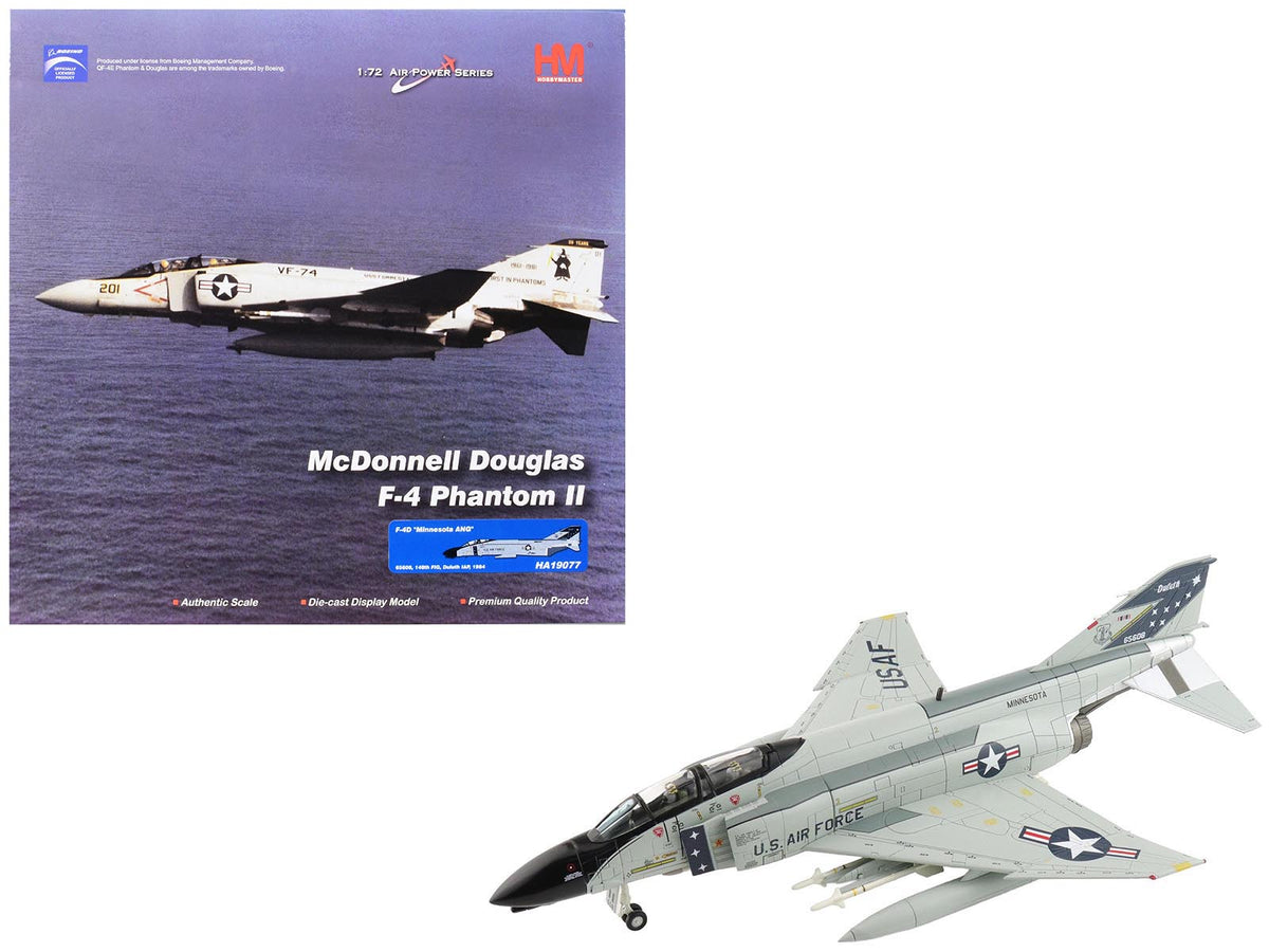 McDonnell Douglas F-4D Phantom II Fighter-Bomber Aircraft '65608 148th Fighter-Interceptor Group Minnesota Air National Guard Duluth International Airport' (1984) United States Air Force 'Air Power Series' 1/72 Diecast Model by Hobby Master
