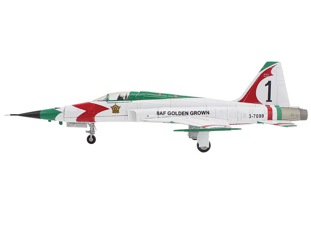 Northrop F-5E Tiger II Aircraft '#1 3-7099 IIAF Golden Crown' Imperial Iranian Air Force 'Air Power Series' 1/72 Diecast Model by Hobby Master