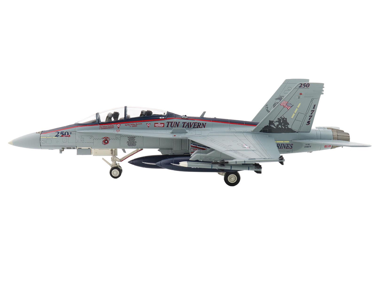 McDonnell Douglas F/A-18D Hornet Aircraft '164874 US Marines 250 Years VMFA-112 Cowboys' (2025) United States Marines 'Air Power Series' 1/72 Diecast Model by Hobby Master