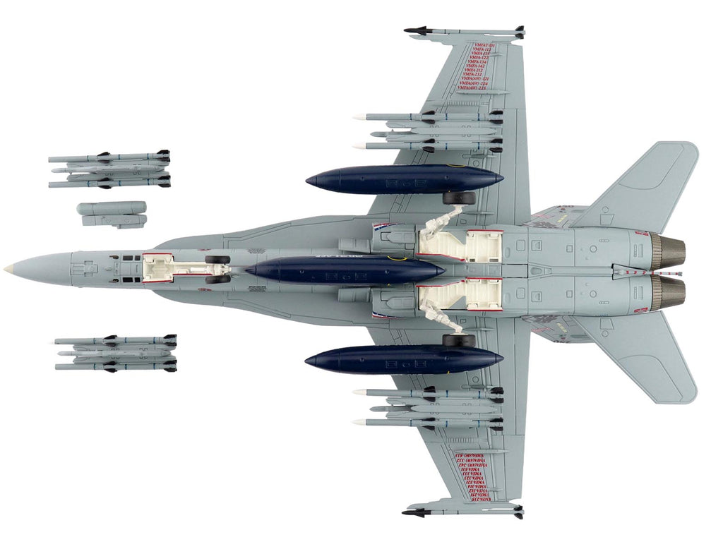 McDonnell Douglas F/A-18D Hornet Aircraft '164874 US Marines 250 Years VMFA-112 Cowboys' (2025) United States Marines 'Air Power Series' 1/72 Diecast Model by Hobby Master