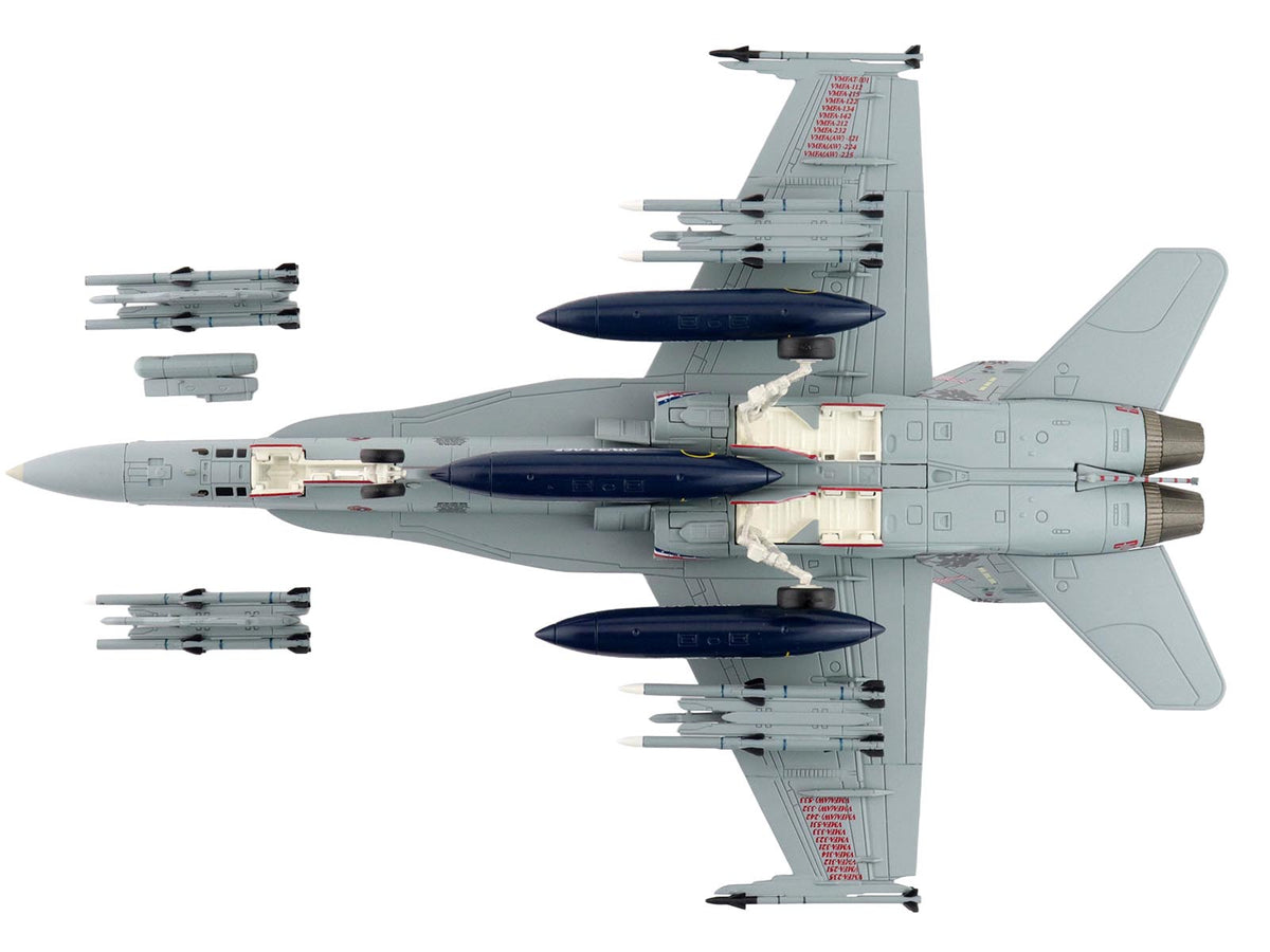 McDonnell Douglas F/A-18D Hornet Aircraft '164874 US Marines 250 Years VMFA-112 Cowboys' (2025) United States Marines 'Air Power Series' 1/72 Diecast Model by Hobby Master