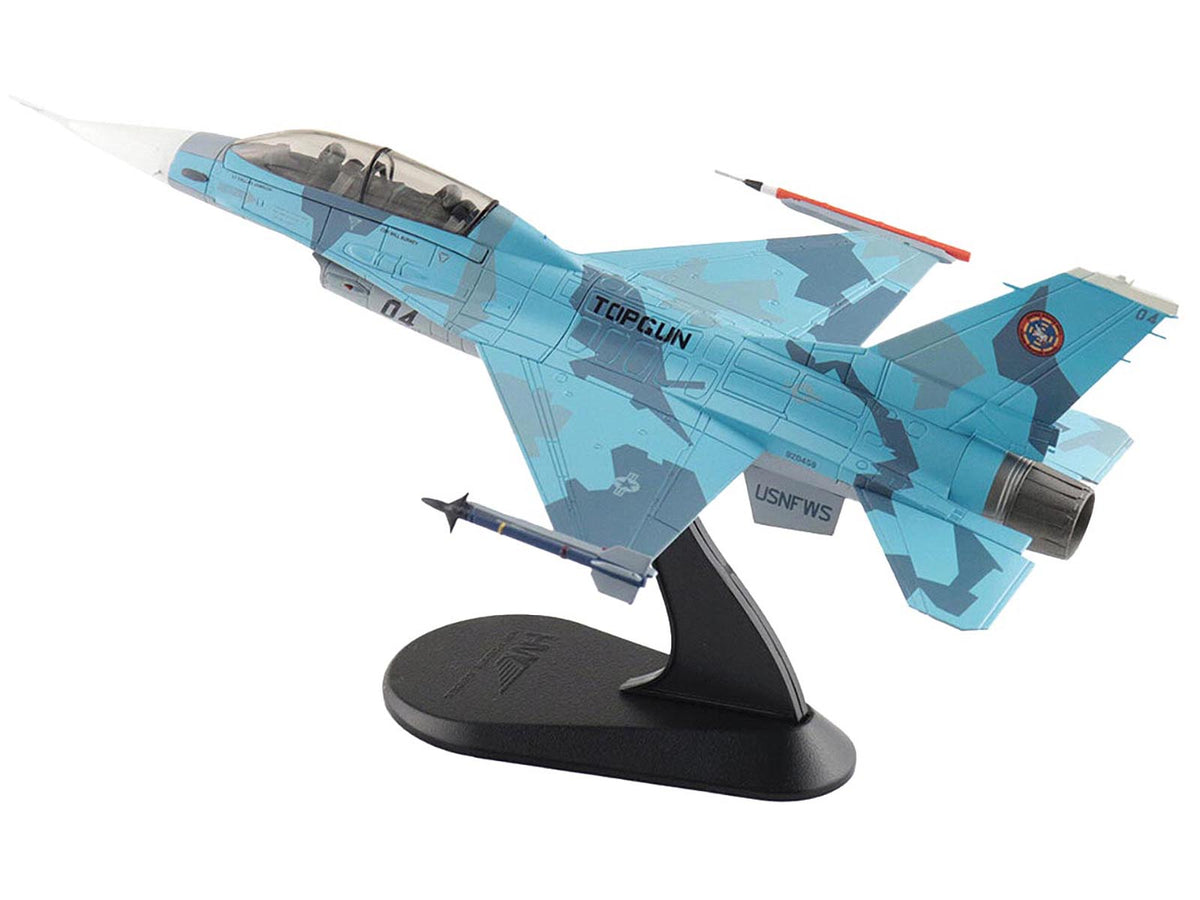 Lockheed F-16B Fighting Falcon Fighter Aircraft 'Top Gun 04 Centennial of Naval Aviation' United States Navy 'Air Power Series' 1/72 Diecast Model by Hobby Master
