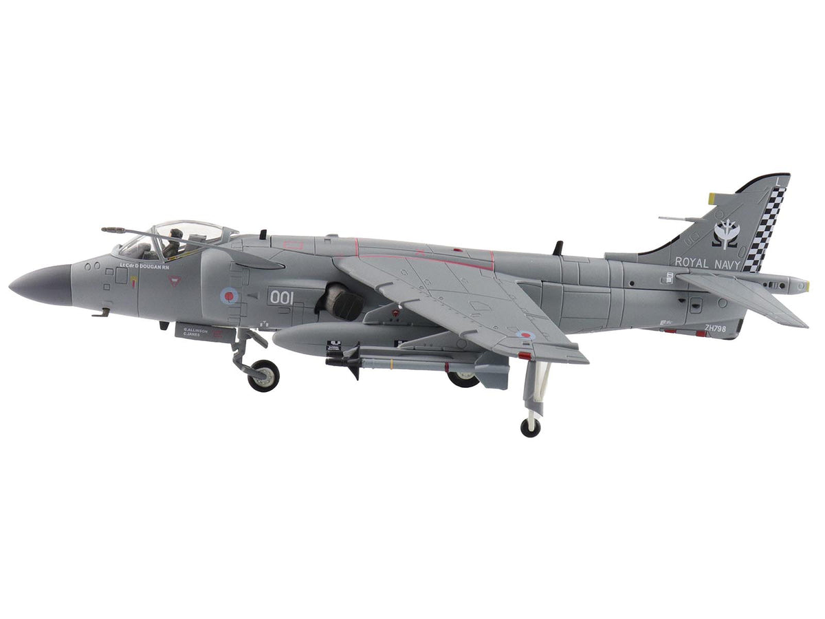 British Aerospace Sea Harrier FA.2 Aircraft with Sea Eagle Missiles 'ZH796' (2018) British Royal Navy 'Air Power Series' 1/72 Diecast Model by Hobby Master