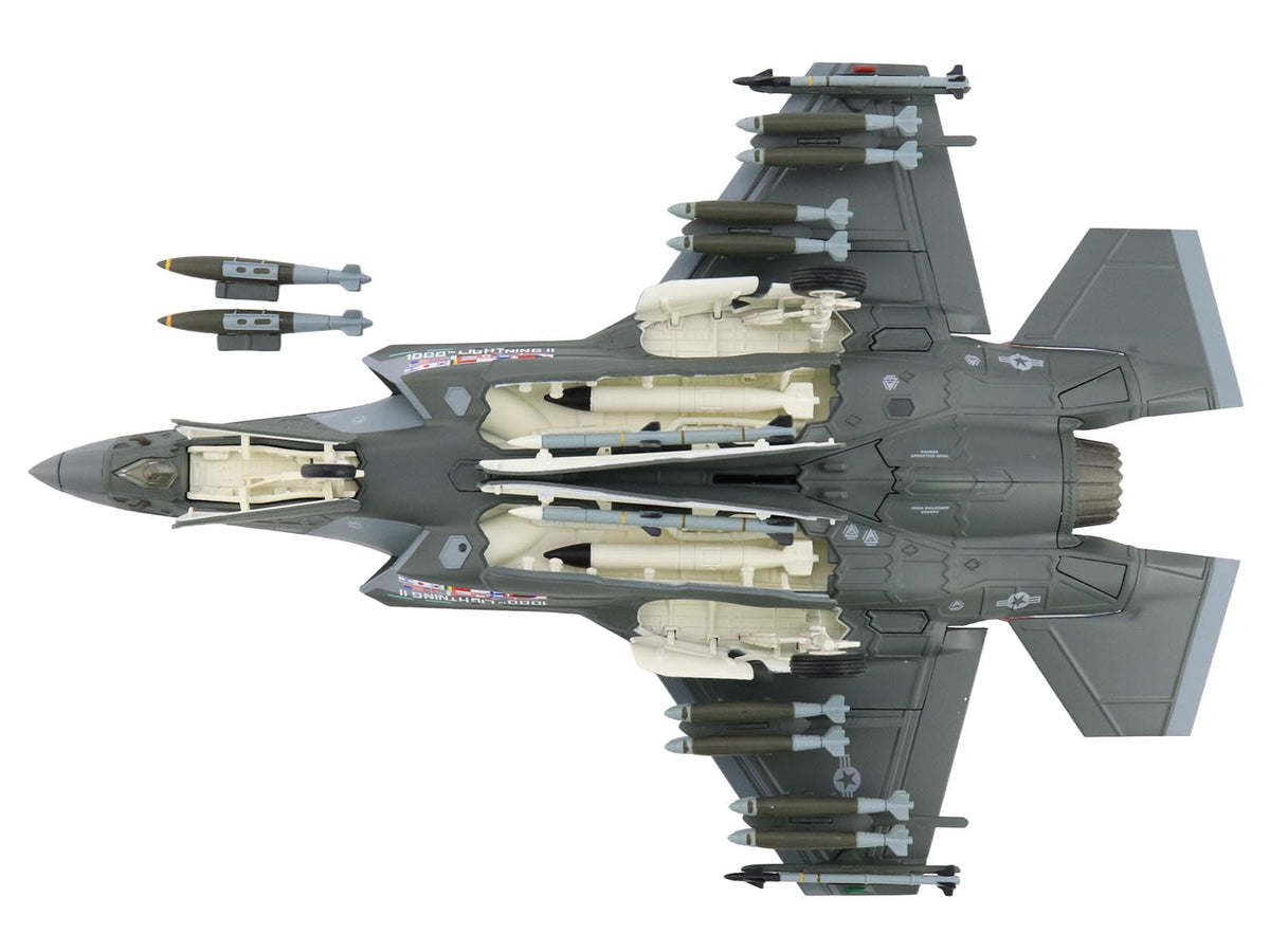 Lockheed Martin F-35A Lightning II Aircraft '22-5696 1000th Lightning II 176th FS Wisconsin ANG' (2004) United States Air Force 'Air Power Series' 1/72 Diecast Model by Hobby Master