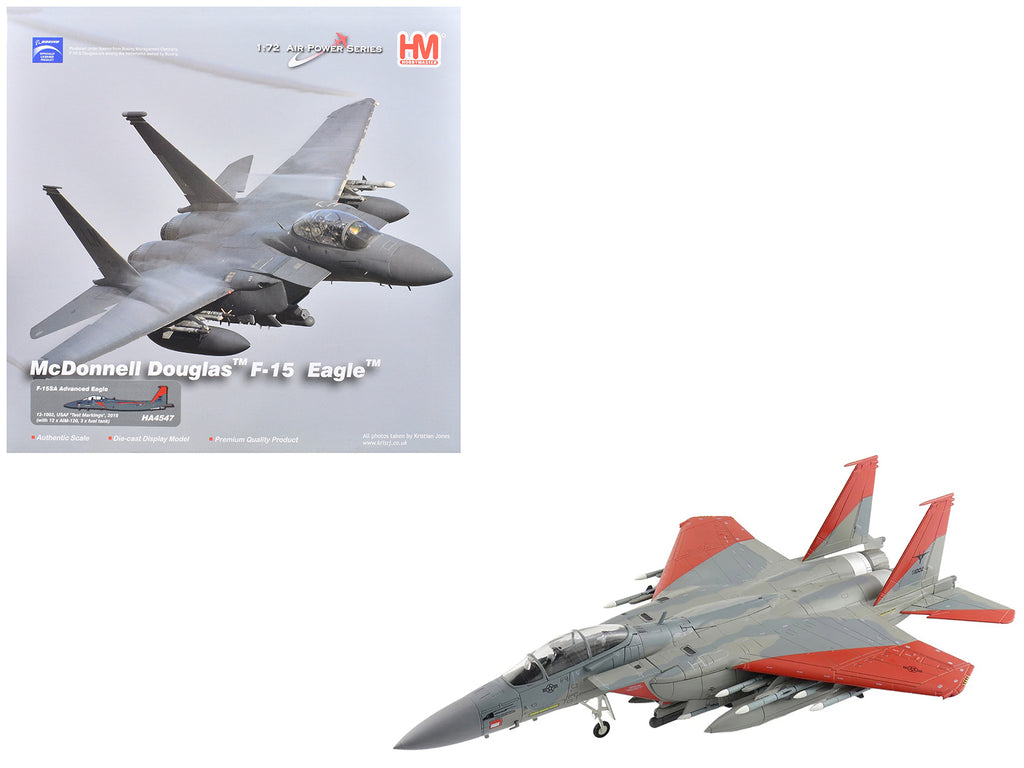 Boeing F-15SA (Saudi Advanced) Eagle Fighter Aircraft '12-1002 USAF Test Markings' (2018) Saudi Royal Air Force 'Air Power Series' 1/72 Diecast Model by Hobby Master