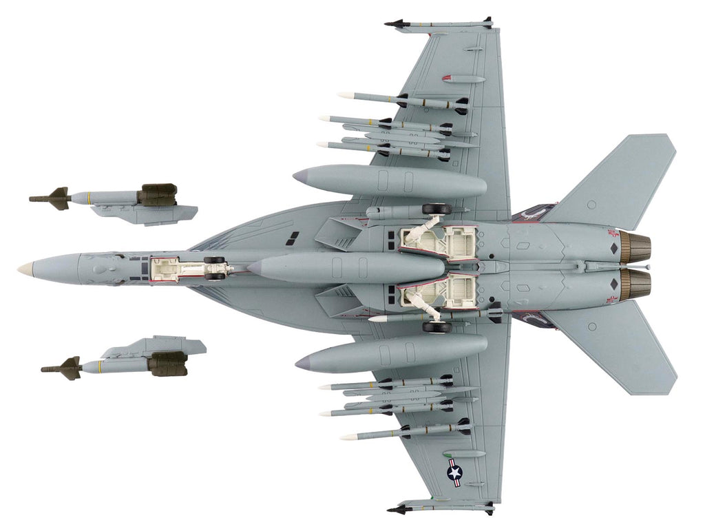 Boeing F/A-18E Super Hornet Fighter Aircraft '166817 VFA-136 Knighthawks USS Trumman' (2024) United States Navy 'Air Power Series' 1/72 Diecast Model by Hobby Master
