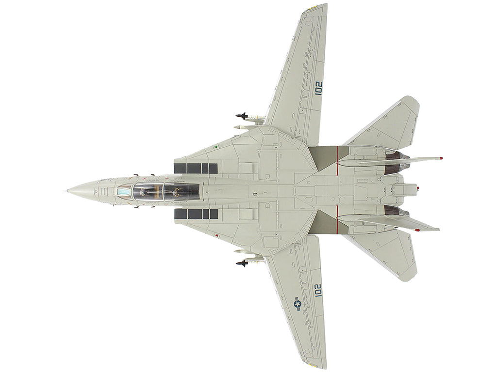 Grumman F-14A Tomcat Fighter Aircraft 'Sukhoi Killer VF-41 Black Aces USS Nimitz' (1981) United States Navy 'Air Power Series' 1/72 Diecast Model by Hobby Master