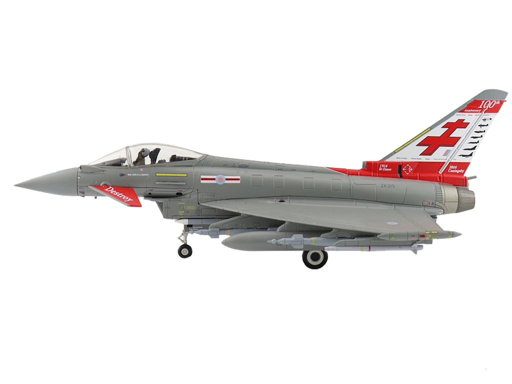 Eurofighter Typhoon Fighter Aircraft 'ZK315 41 Squadron RAF Coningsby' (2015) Royal Air Force 'Air Power Series' 1/72 Diecast Model by Hobby Master