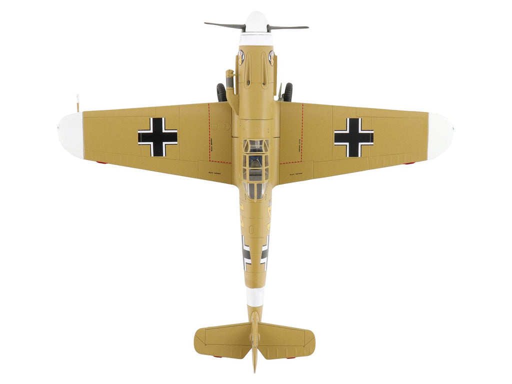 Messerschmitt Bf 109F-4 Fighter Aircraft 'Marseille Yellow 14 3./JG27 Egypt' (1942) German Luftwaffe 'Air Power Series' 1/48 Diecast Model by Hobby Master