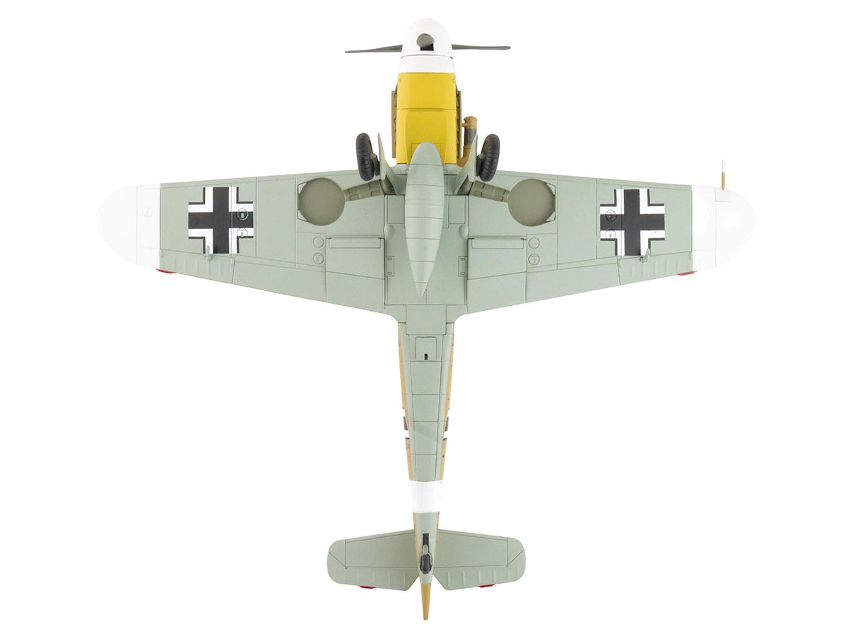 Messerschmitt Bf 109F-4 Fighter Aircraft 'Marseille Yellow 14 3./JG27 Egypt' (1942) German Luftwaffe 'Air Power Series' 1/48 Diecast Model by Hobby Master