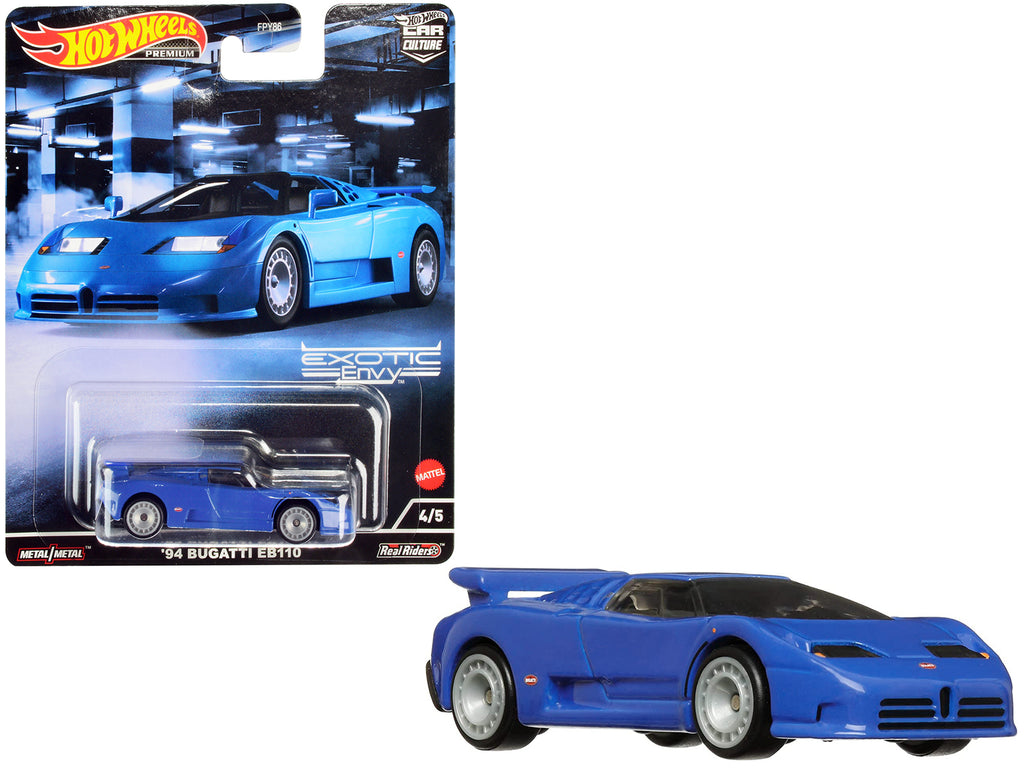1994 Bugatti EB110 Blue 'Exotic Envy' Series Diecast Model Car by Hot Wheels