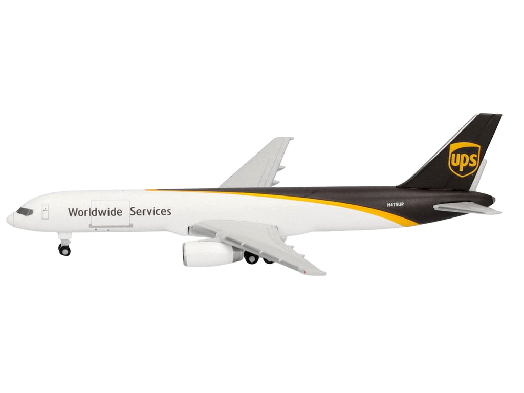 Boeing 757-200F Commercial Aircraft 'UPS Worldwide Service' (N475UP) White with Brown Tail 1/500 Diecast Model Airplane by Herpa