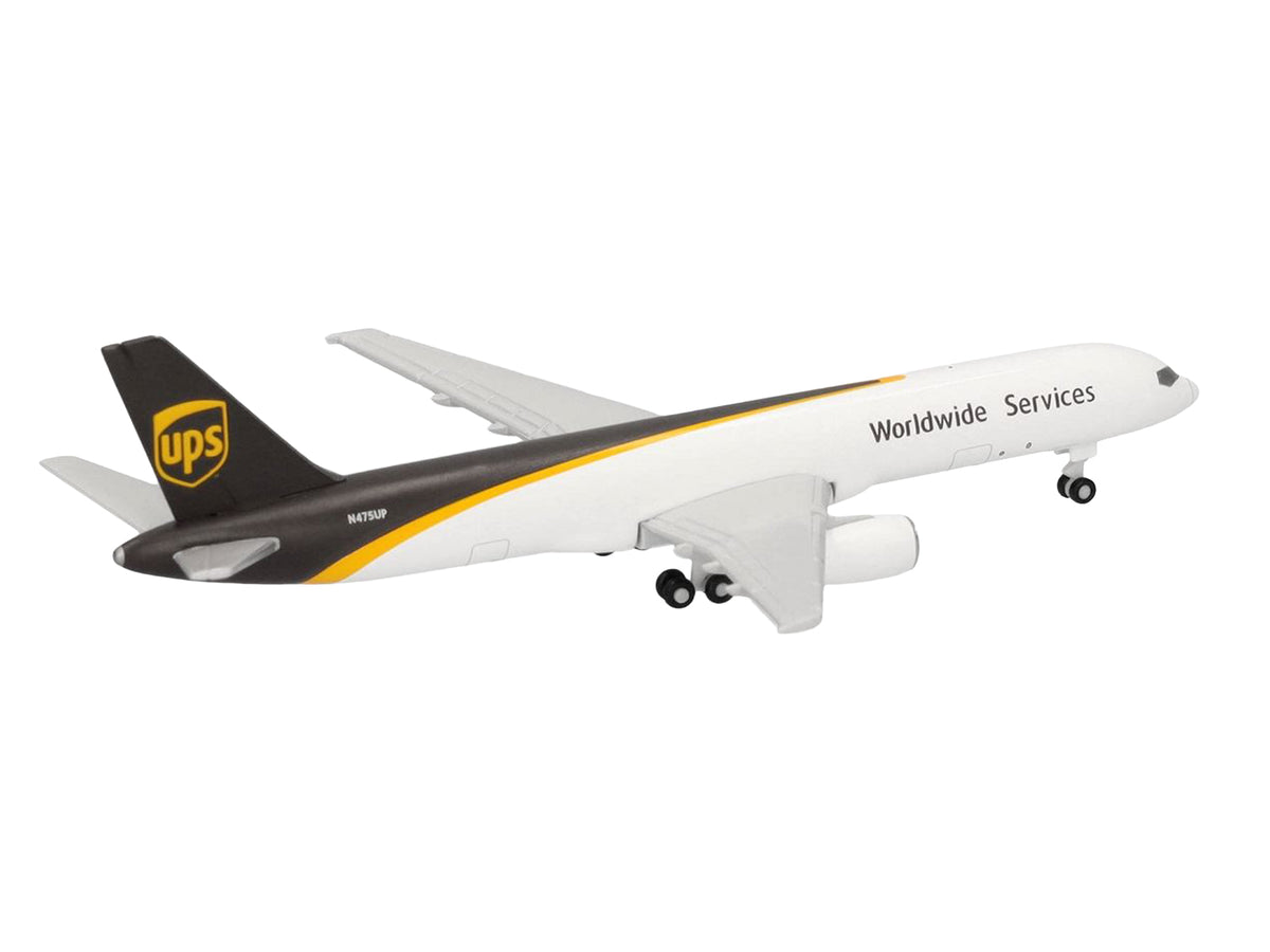 Boeing 757-200F Commercial Aircraft 'UPS Worldwide Service' (N475UP) White with Brown Tail 1/500 Diecast Model Airplane by Herpa