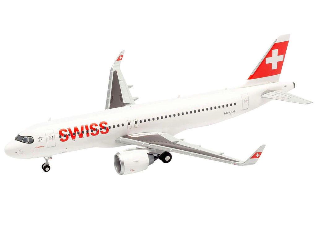 Airbus A220-100 Commercial Aircraft 'Swiss International Air Lines' (HB-JBH) White with Red Tail 1/200 Diecast Model Airplane by Herpa