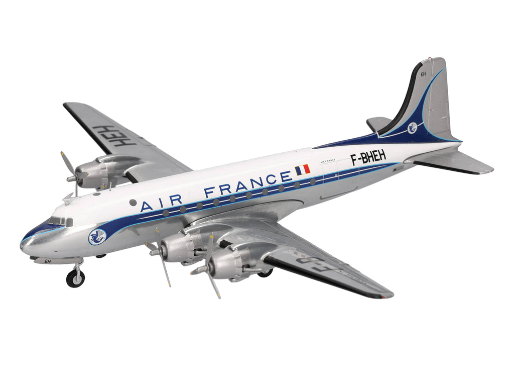 Douglas DC-4 Commercial Aircraft 'Air France' (F-BHEH) White with Blue Stripes 1/200 Diecast Model by Herpa