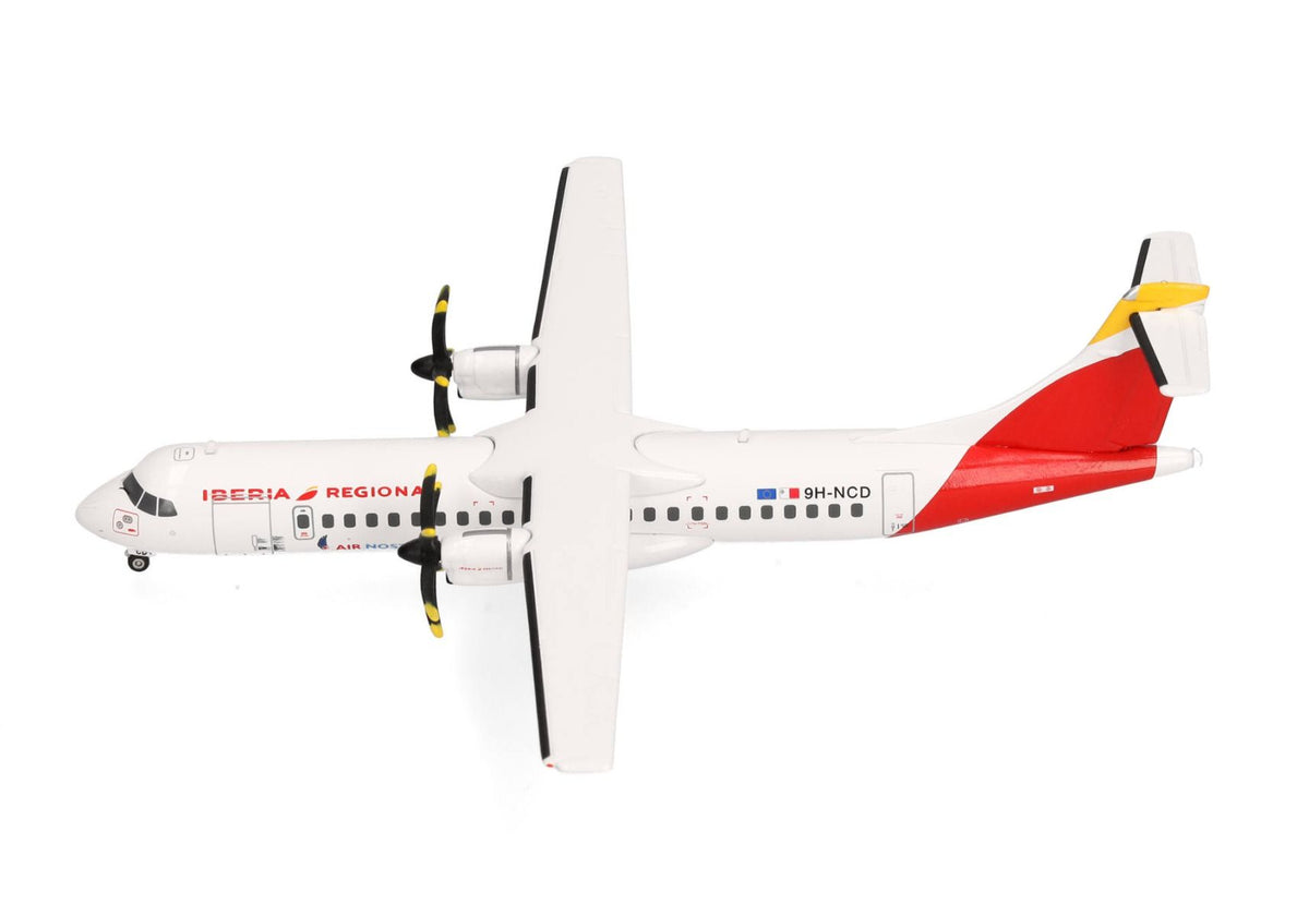 ATR 72-600 Commercial Aircraft 'Iberia Regional' (9H-NCD) White with Red Tail 1/200 Diecast Model Airplane by Herpa