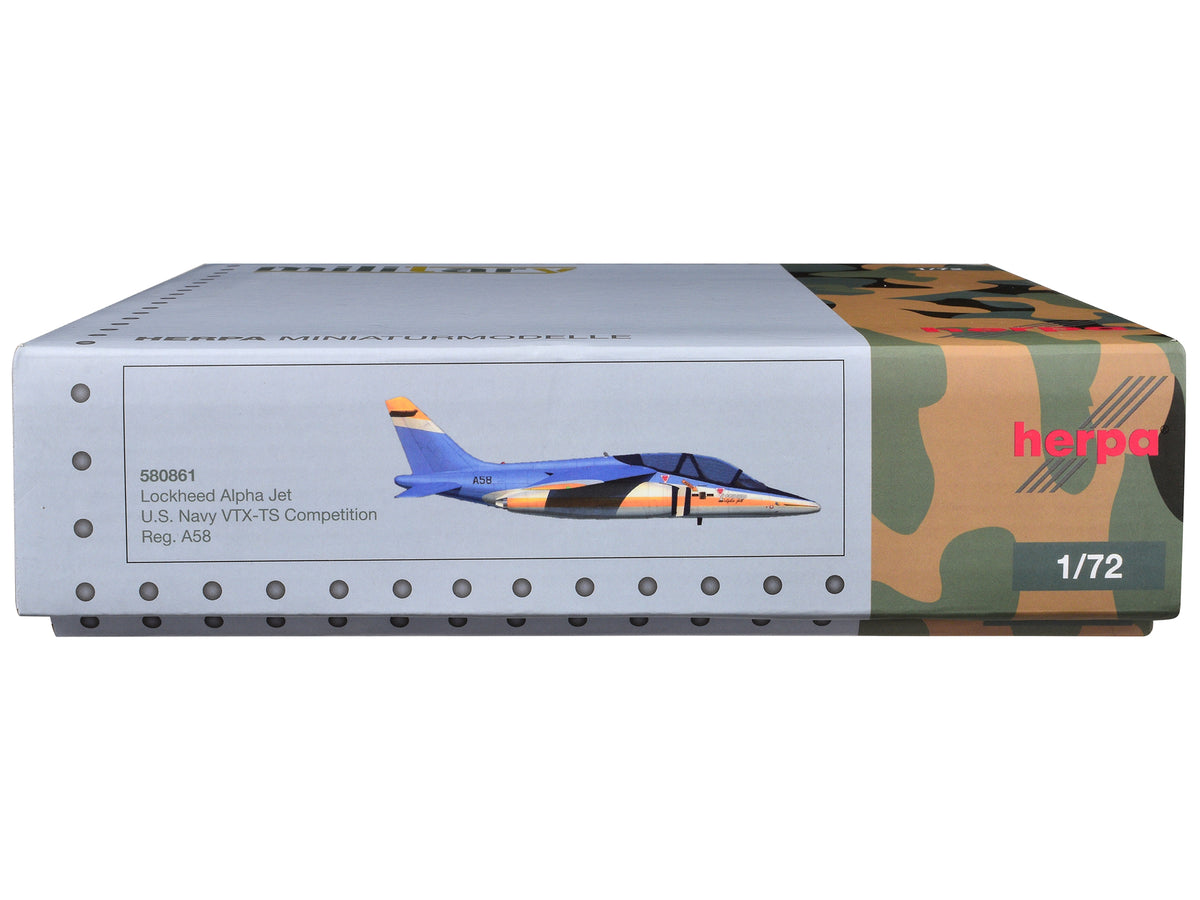 Lockheed Alpha Jet Aircraft 'VTX-TS Competition' United States Navy 'Military' Series 1/72 Diecast Model Airplane by Herpa