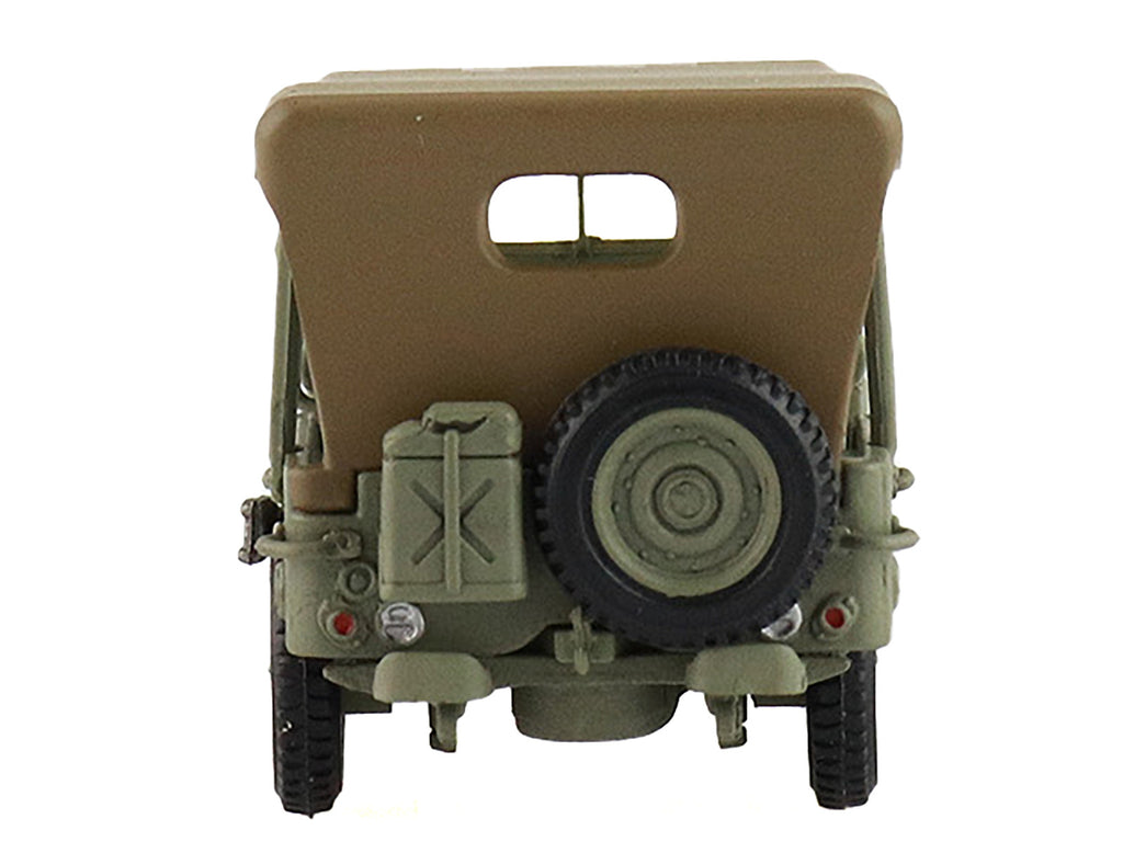 U.S. 1/4 ton Military Vehicle Olive Drab 'Gen. Douglas MacArthur Leyte WWII' (1945) United States Army 'Ground Power Series' 1/72 Diecast Model by Hobby Master