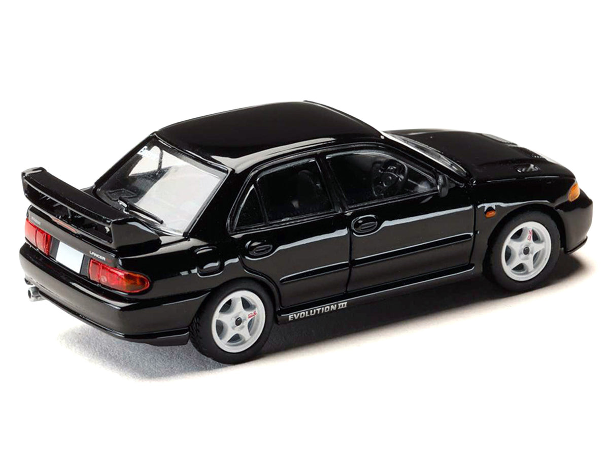 Mitsubishi Lancer RS Evolution III RHD (Right Hand Drive) Black 'Initial D' (1995-2013) Manga 'Diorama Set Series' 1/64 Diecast Model car by Hobby Japan