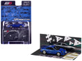 Toyota MR2 (SW20) RHD (Right Hand Drive) Blue Metallic 'Kai Kogashiwa VS Takumi Fujiwara - Initial D' (1995-2013) Manga 'Diorama Set Series' 1/64 Diecast Model Car by Hobby Japan