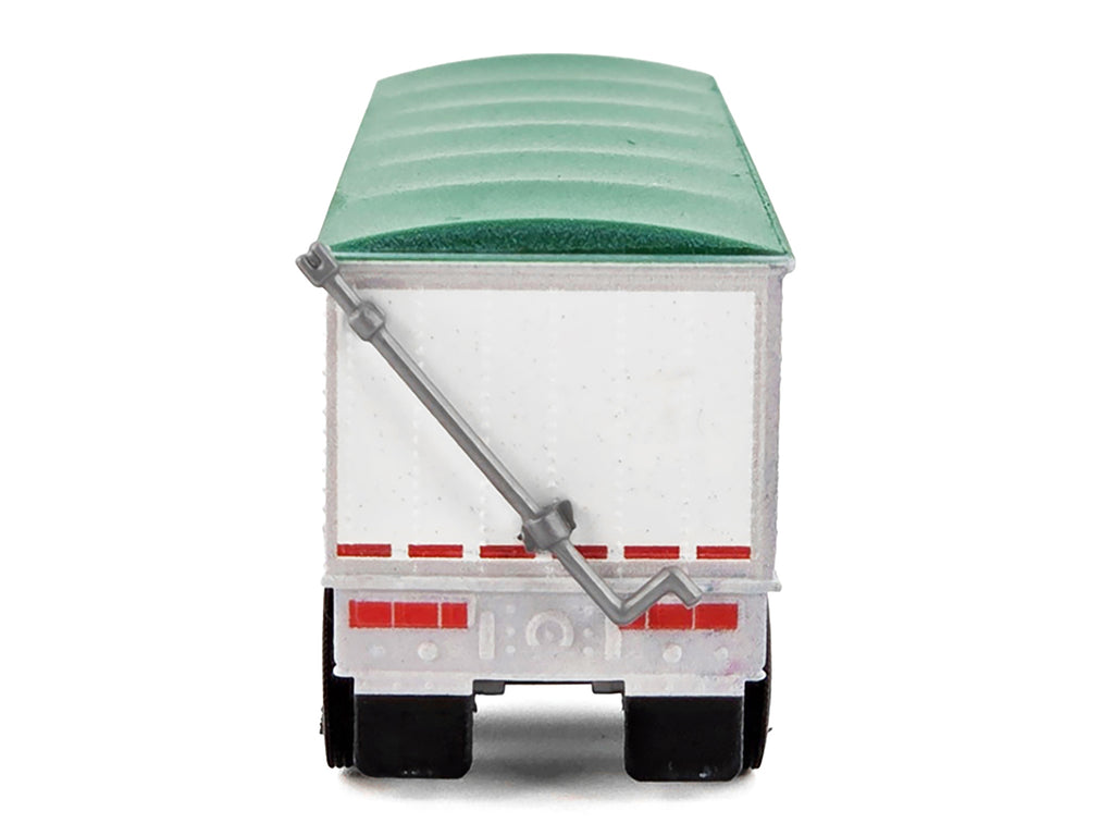 Covered Grain Trailer White with Green Tarp 'Cargill' 1/87 (HO) Plastic Model Car by HO Logistics