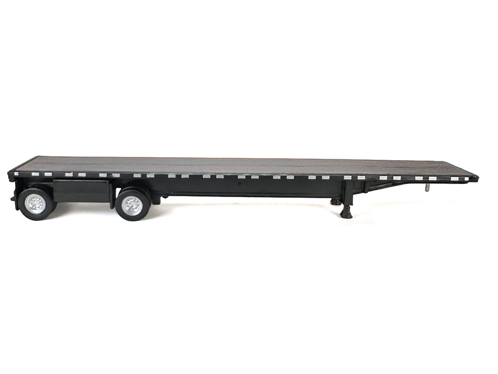 High Boy Spread Axle Flatbed Trailer Black 1/87 (HO) Plastic Model Car by HO Logistics