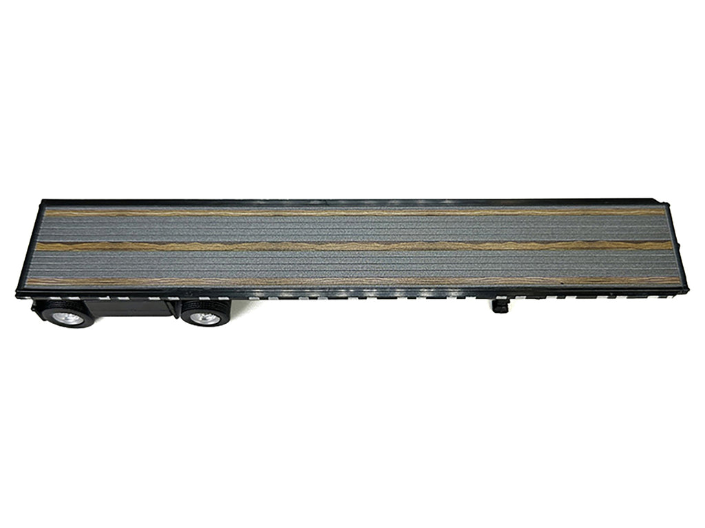 High Boy Spread Axle Flatbed Trailer Black 1/87 (HO) Plastic Model Car by HO Logistics