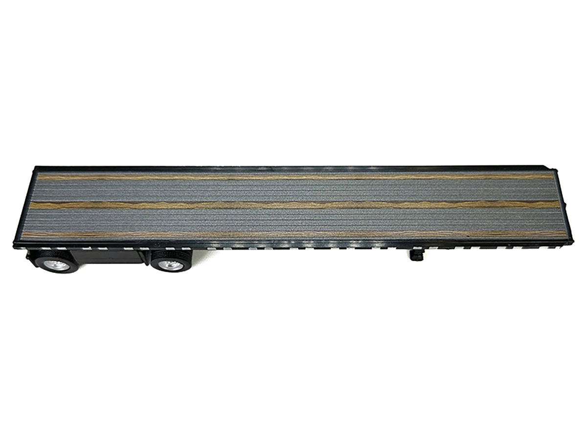 High Boy Spread Axle Flatbed Trailer Black 1/87 (HO) Plastic Model Car by HO Logistics