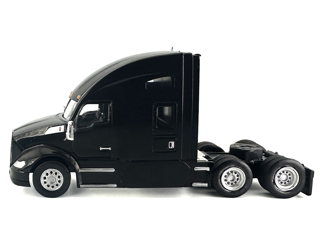 Kenworth T680 Sleeper Cab Black 1/87 (HO) Plastic Model Car by HO Logistics