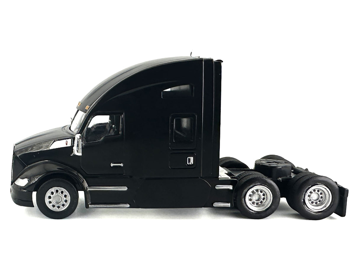 Kenworth T680 Sleeper Cab Black 1/87 (HO) Plastic Model Car by HO Logistics