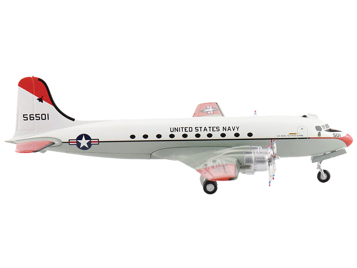 Douglas C-54Q Skymaster Transport Aircraft 'US Navy Test Pilot School' (1973) United States Navy 'Airliner Series' 1/200 Diecast Model by Hobby Master