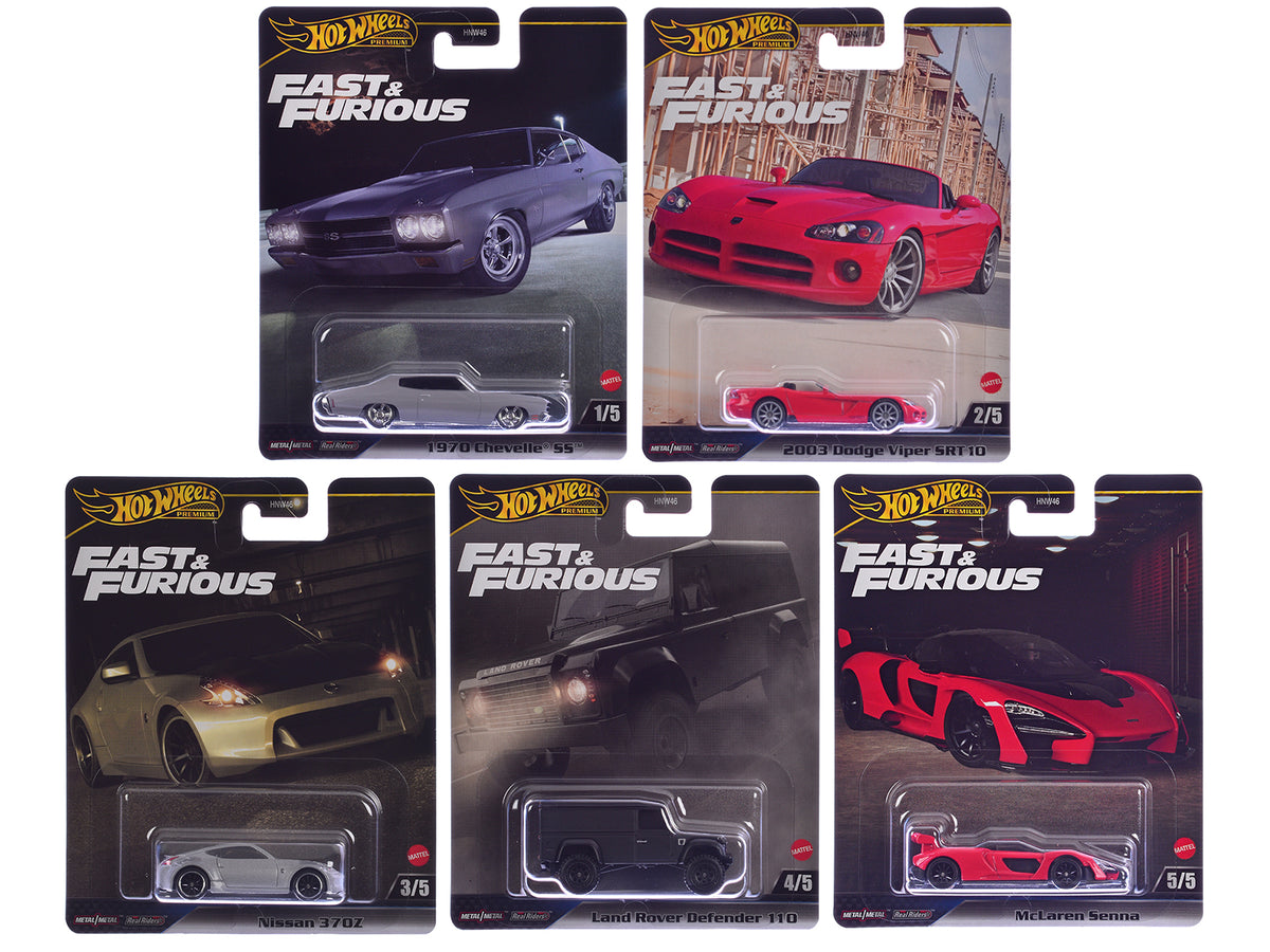 'Fast & Furious' 2024 5 piece Set J Diecast Model Cars by Hot Wheels