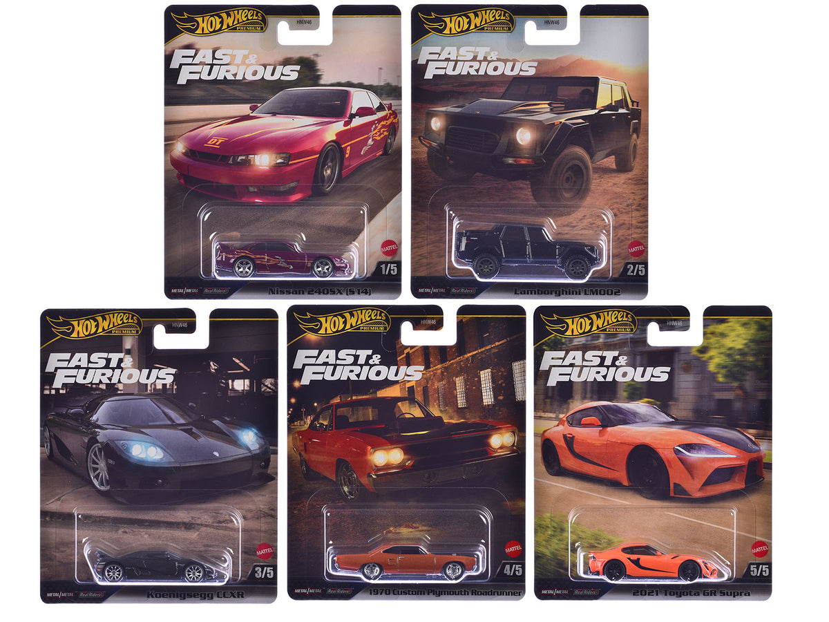 'Fast & Furious' 2025 5 piece Set L Model Cars by Hot Wheels