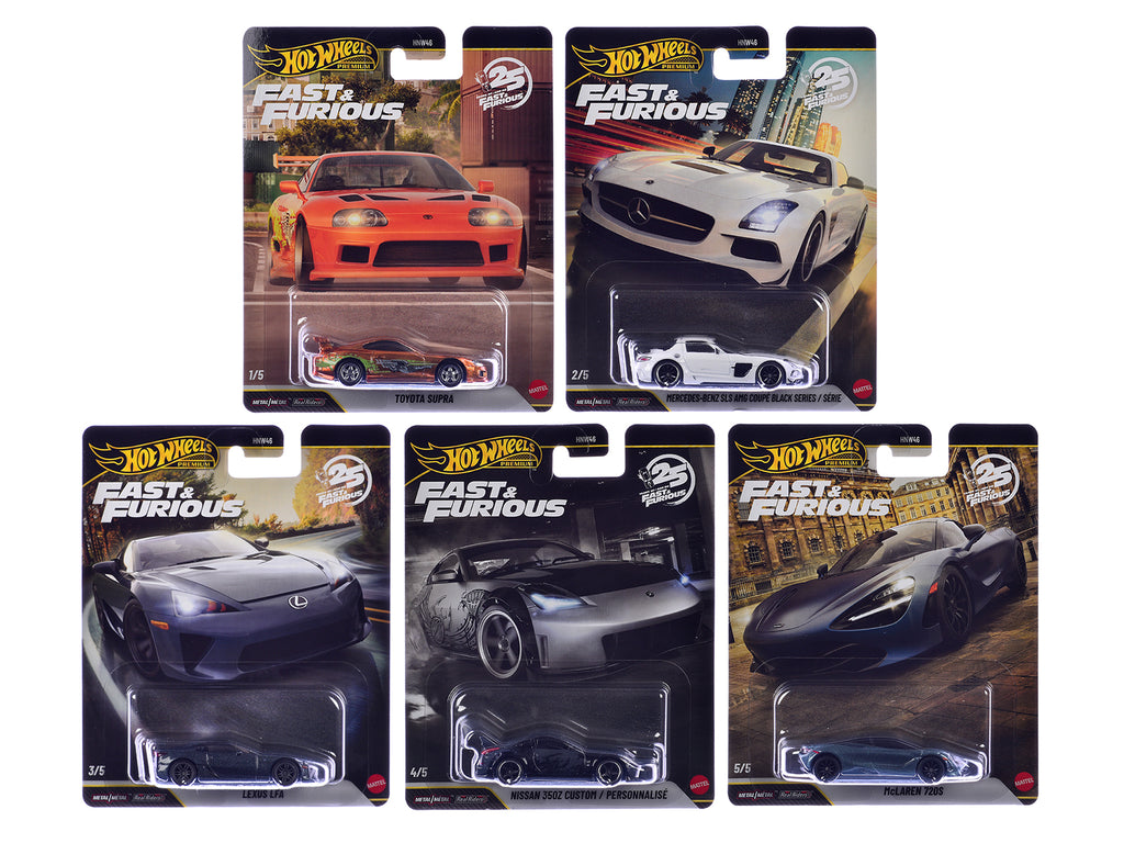 'Fast & Furious 25th Anniversary' 2026 10 piece Set R Diecast Model Cars by Hot Wheels