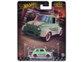 1960's Fiat 500 D Modificado Light Green with Stripes 'Boulevard' Series Diecast Model Car by Hot Wheels